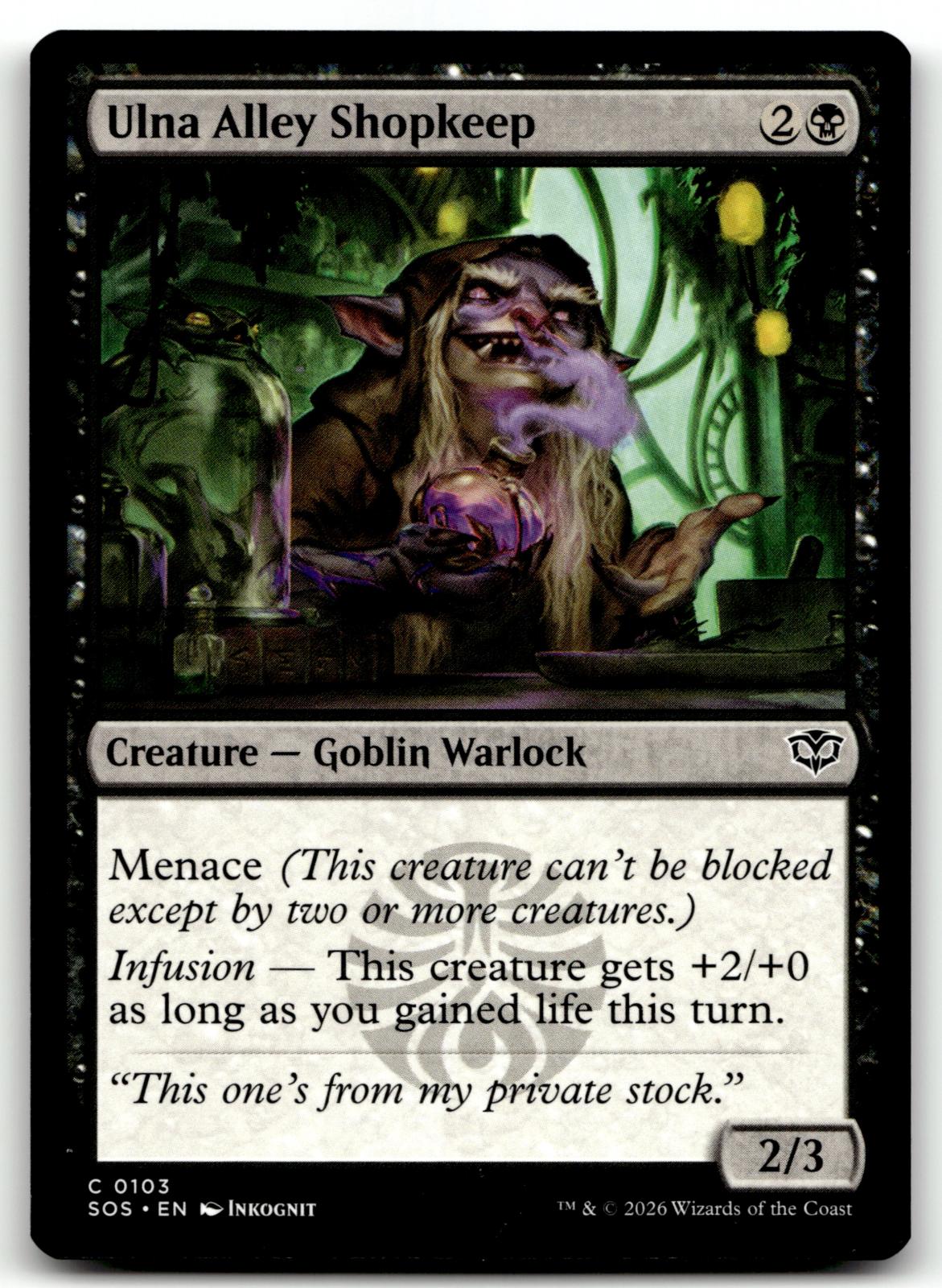 Ulna Alley Shopkeep 103 Common Secrets of Strixhaven Magic: The Gathering NM
