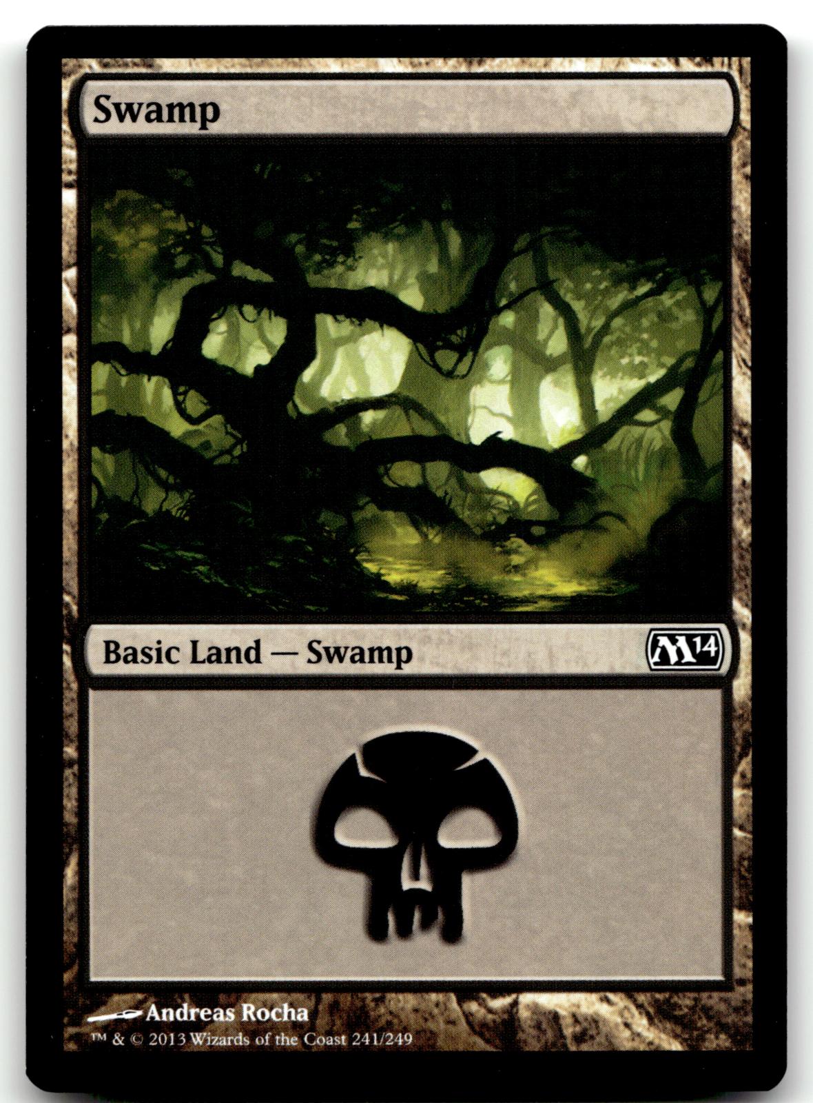 Swamp (241) 241 Land Magic 2014 (M14) Magic: The Gathering Near Mint