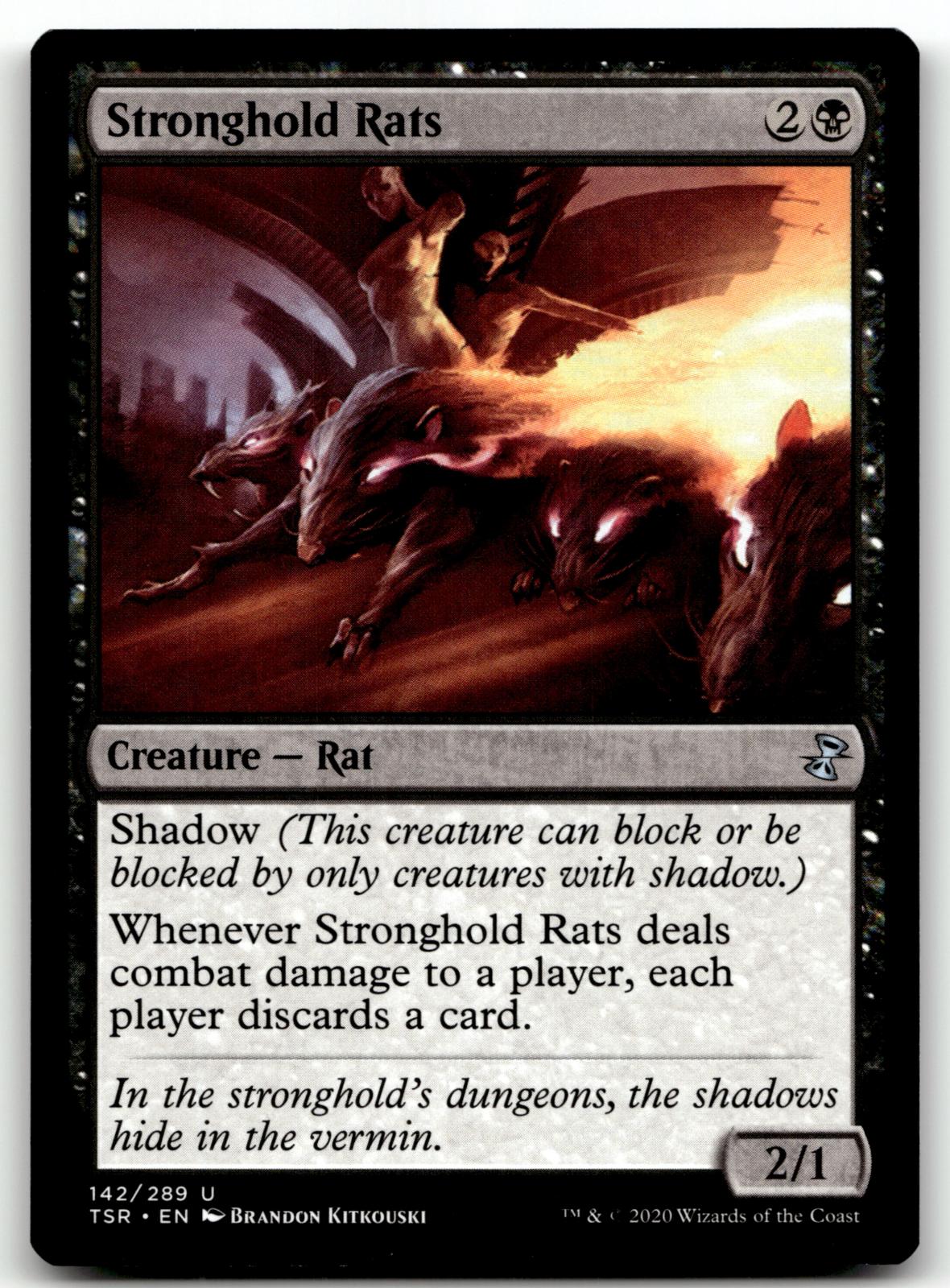Stronghold Rats 142 Uncommon Time Spiral: Remastered Magic: The Gathering NM