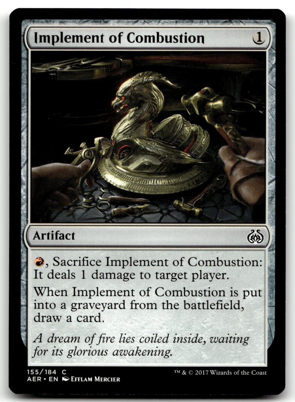 Implement of Combustion 155 Common Aether Revolt Magic: The Gathering Near Mint