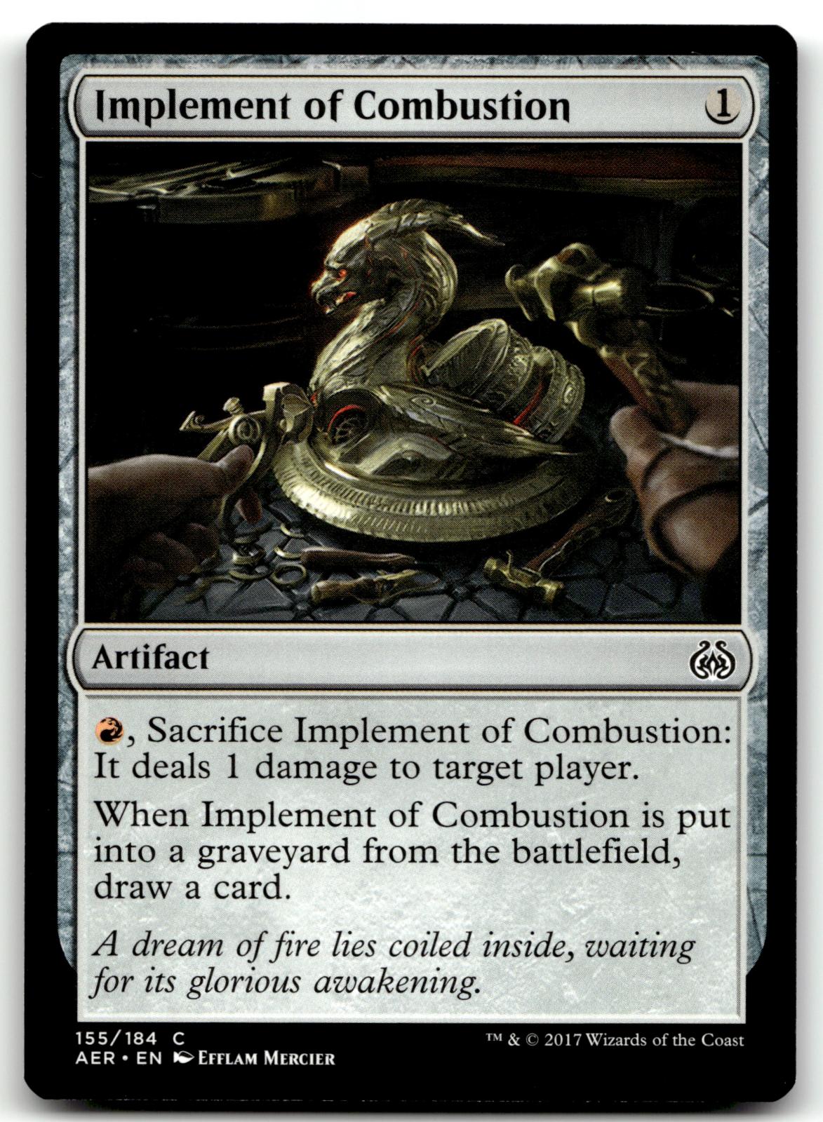 Implement of Combustion 155 Common Aether Revolt Magic: The Gathering Near Mint
