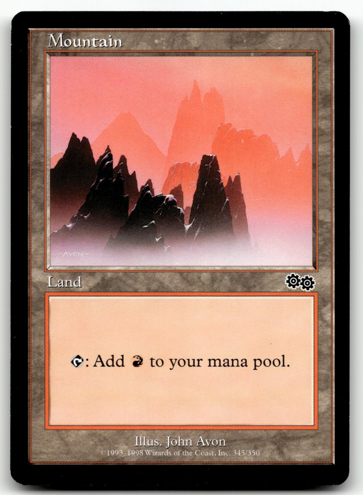Mountain (345) 345 Land Urza's Saga Magic: The Gathering Near Mint