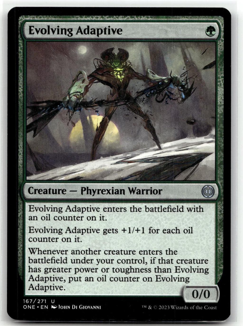 Evolving Adaptive 167 Uncommon Phyrexia: All Will Be One Magic: The Gathering NM