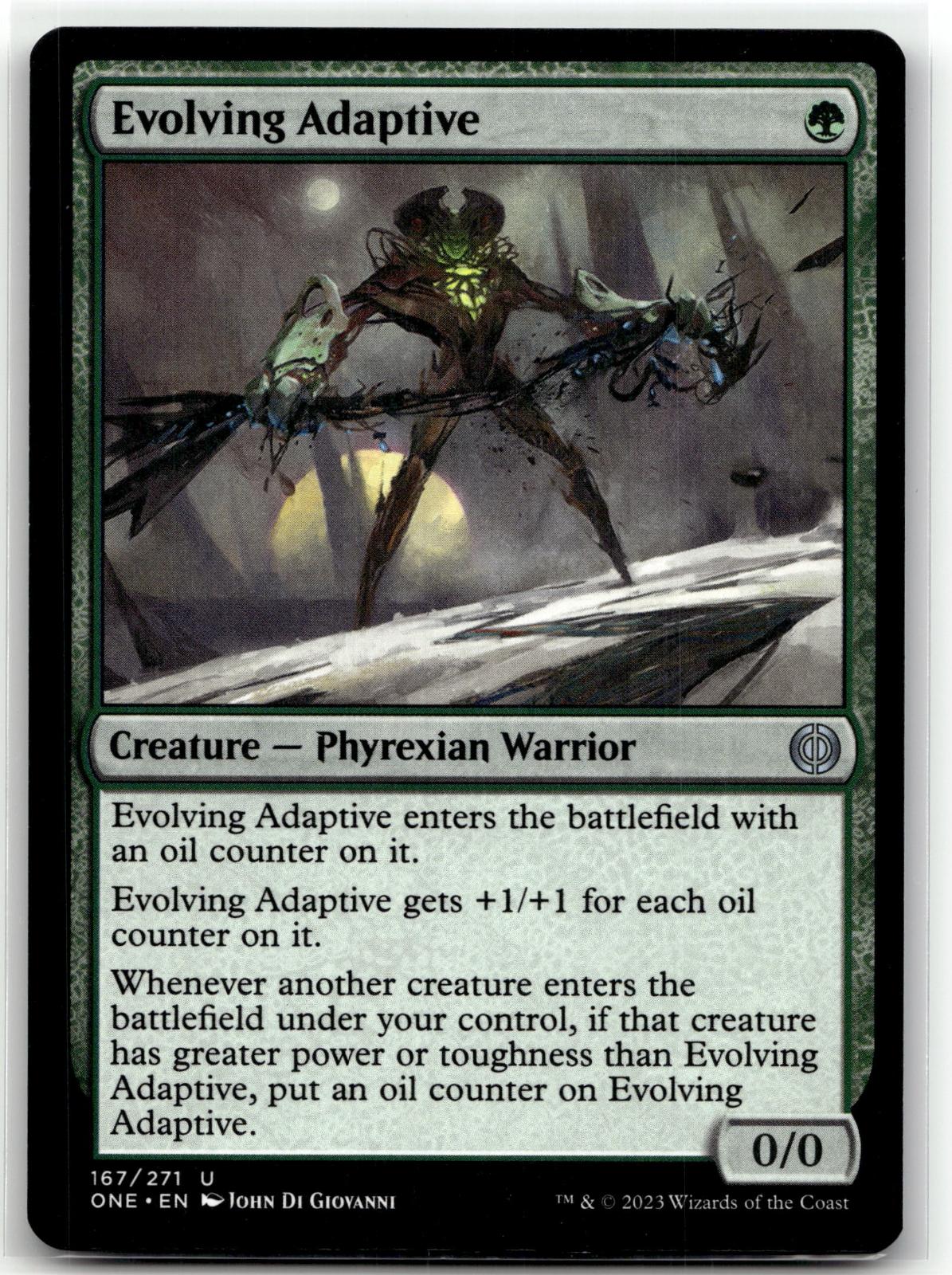 Evolving Adaptive 167 Uncommon Phyrexia: All Will Be One Magic: The Gathering NM