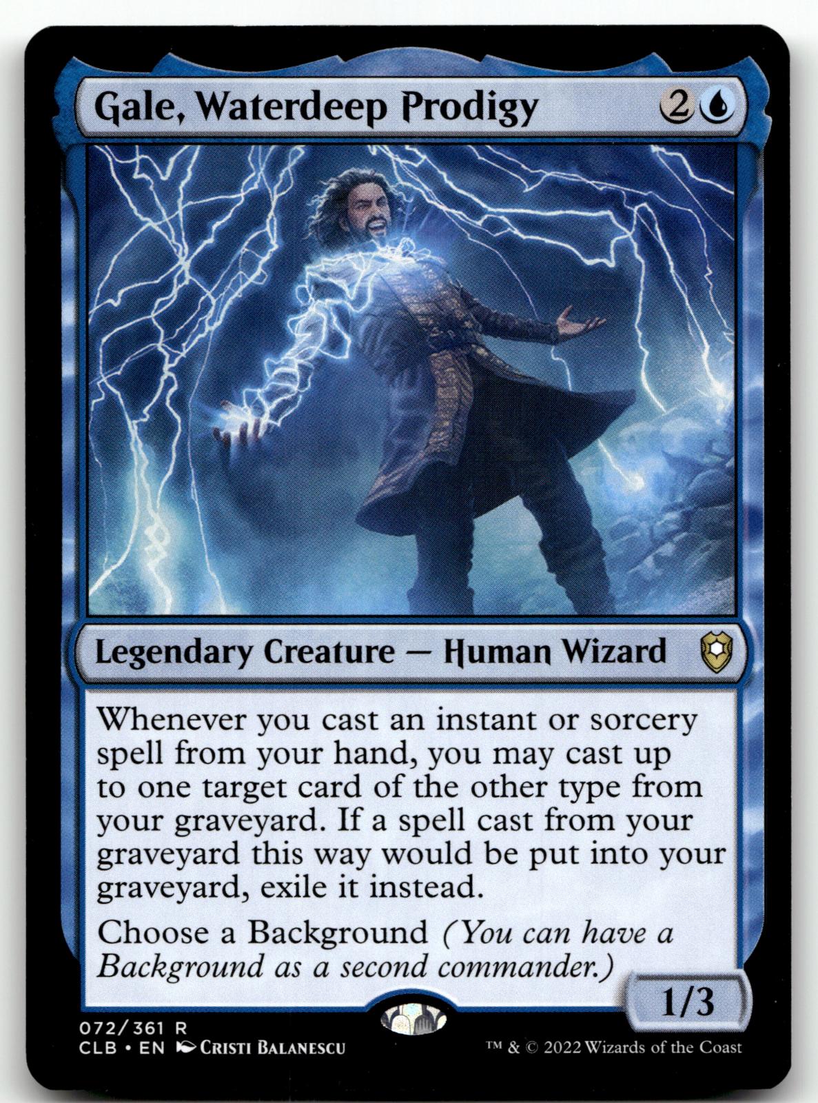 Gale, Waterdeep Prodigy 72 Commander Legends: Battle for Baldur's Gate Magic: The Gathering NM