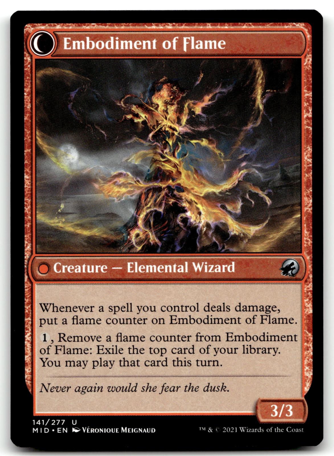 Flame Channeler 141 Uncommon Innistrad: Midnight Hunt Magic: The Gathering NM