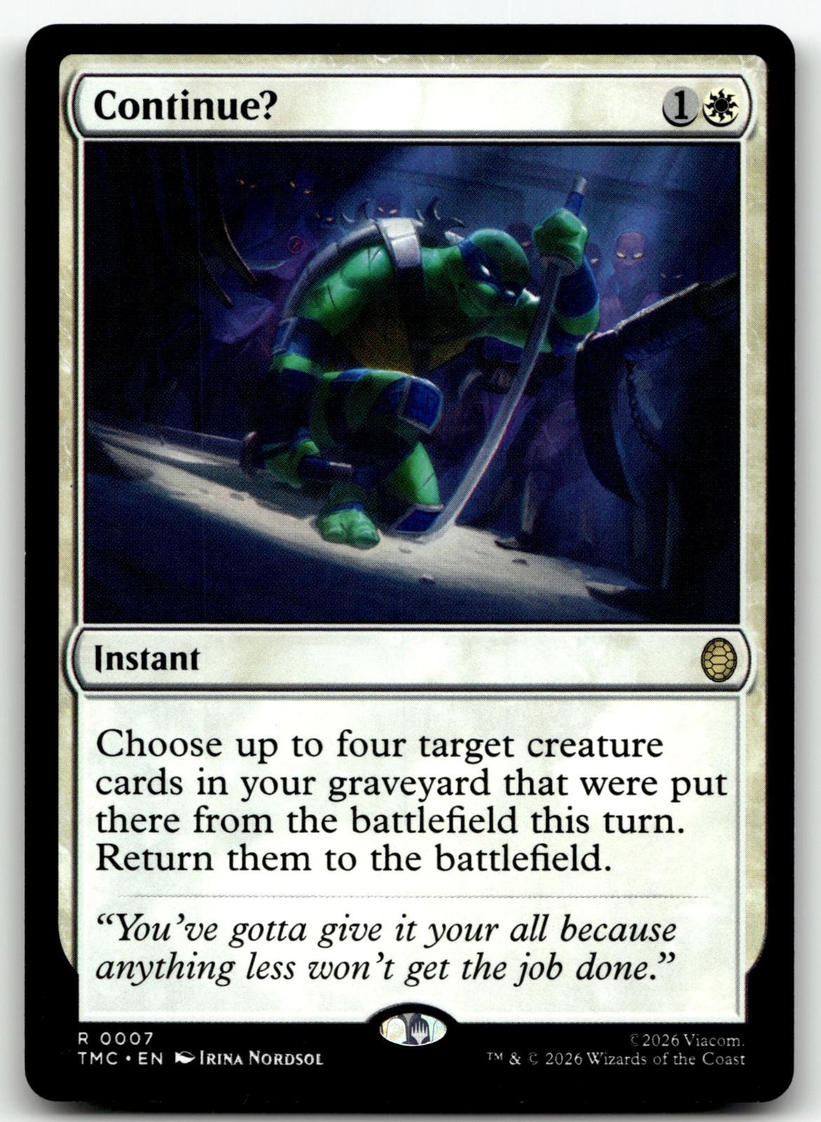 Continue? (Surge Foil) 7 Commander: Teenage Mutant Ninja Turtles