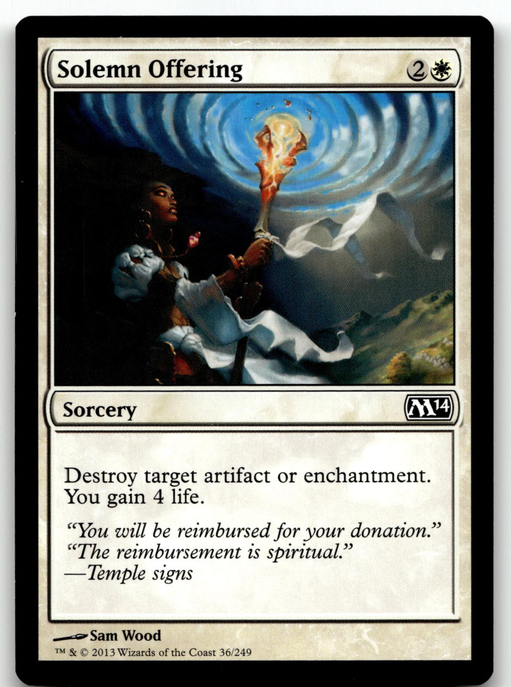 Solemn Offering 36 Common Magic 2014 (M14) Magic: The Gathering Near Mint