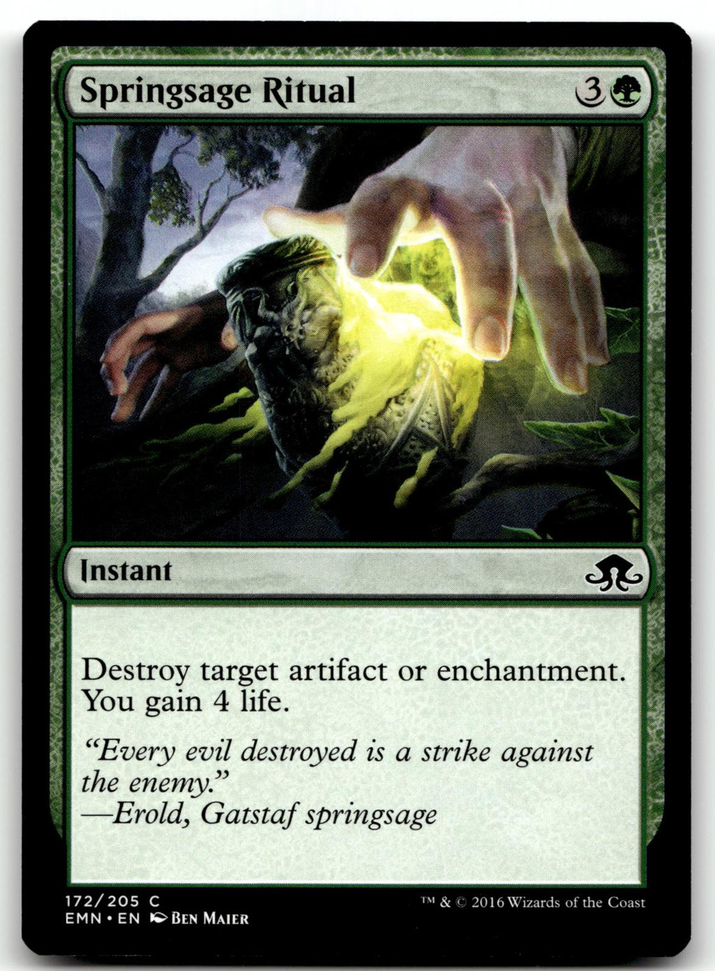 Springsage Ritual 172 Common Eldritch Moon Magic: The Gathering Near Mint