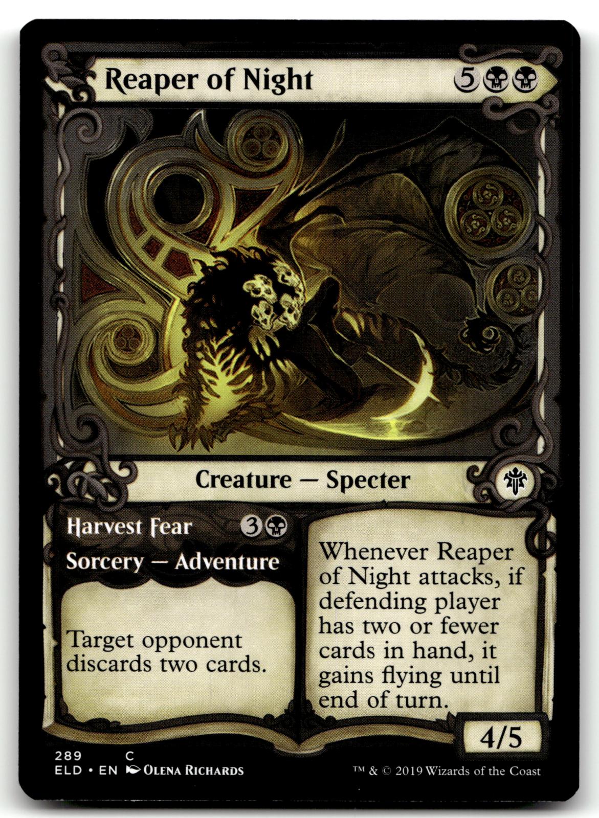Reaper of Night (Showcase) 289 Common Throne of Eldraine Magic: The Gathering NM