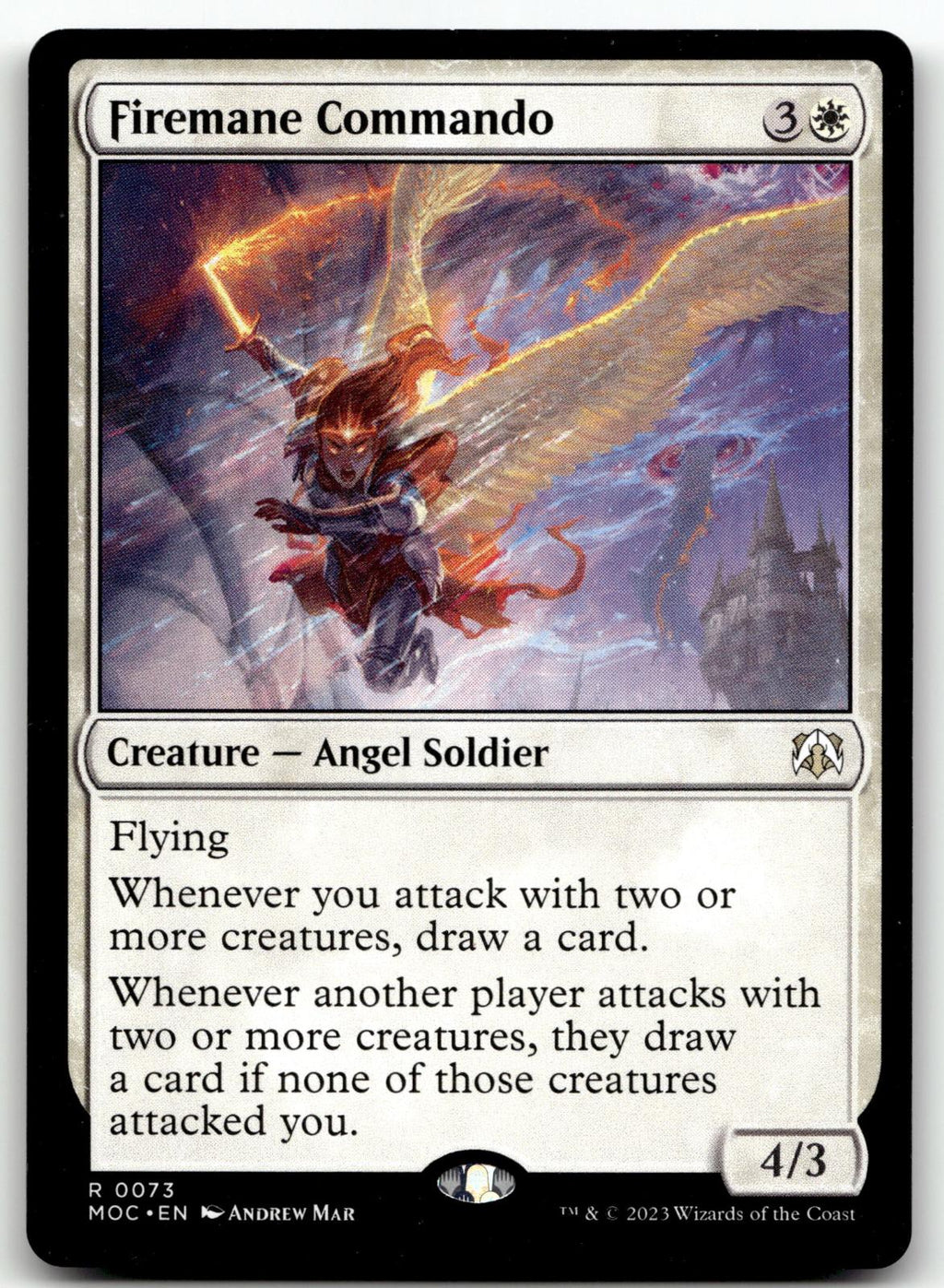 Firemane Commando 73 Commander: March of the Machine Magic: The Gathering NM