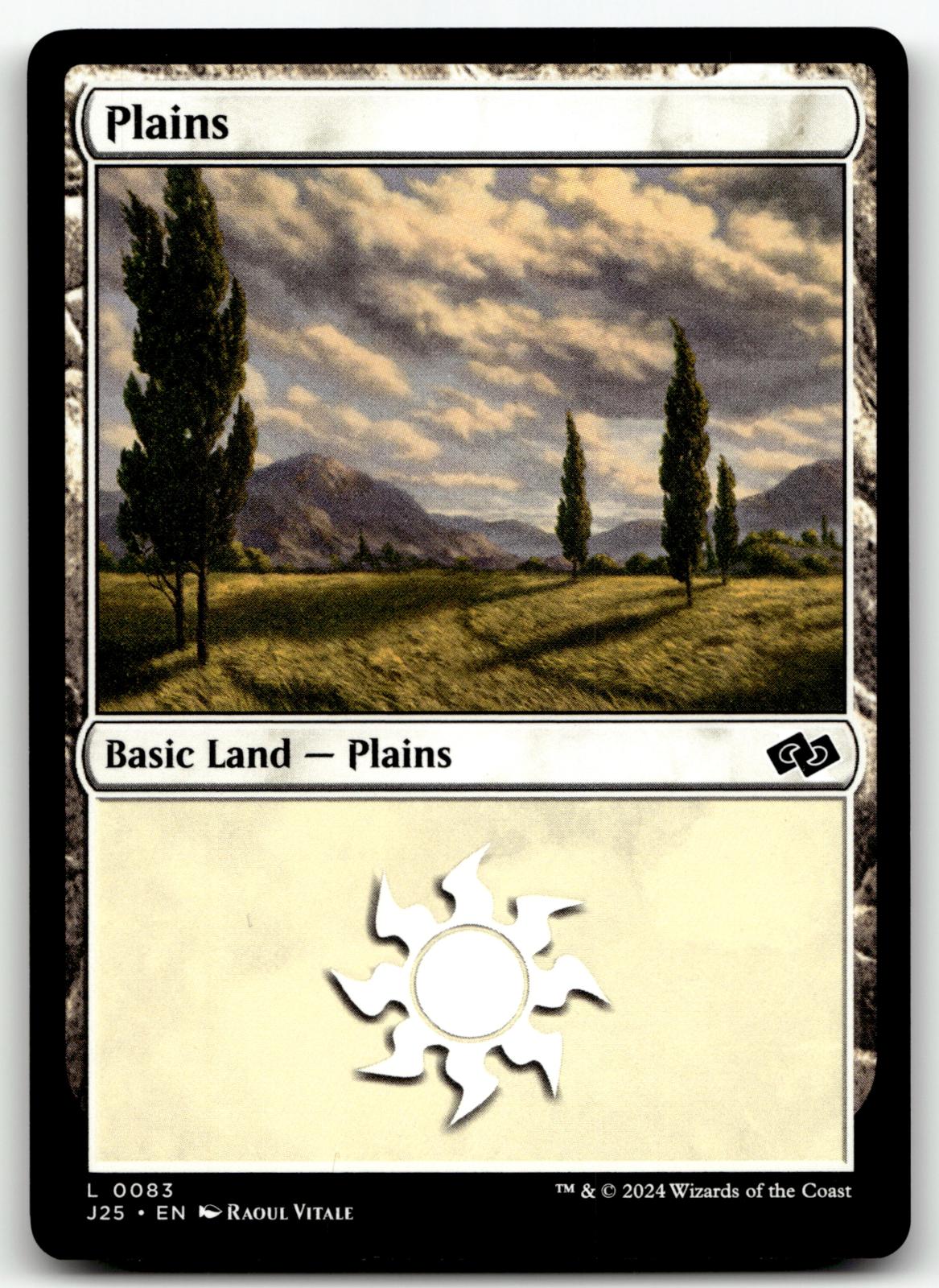 Plains (0083) 83 Land Foundations Jumpstart Magic: The Gathering Near Mint