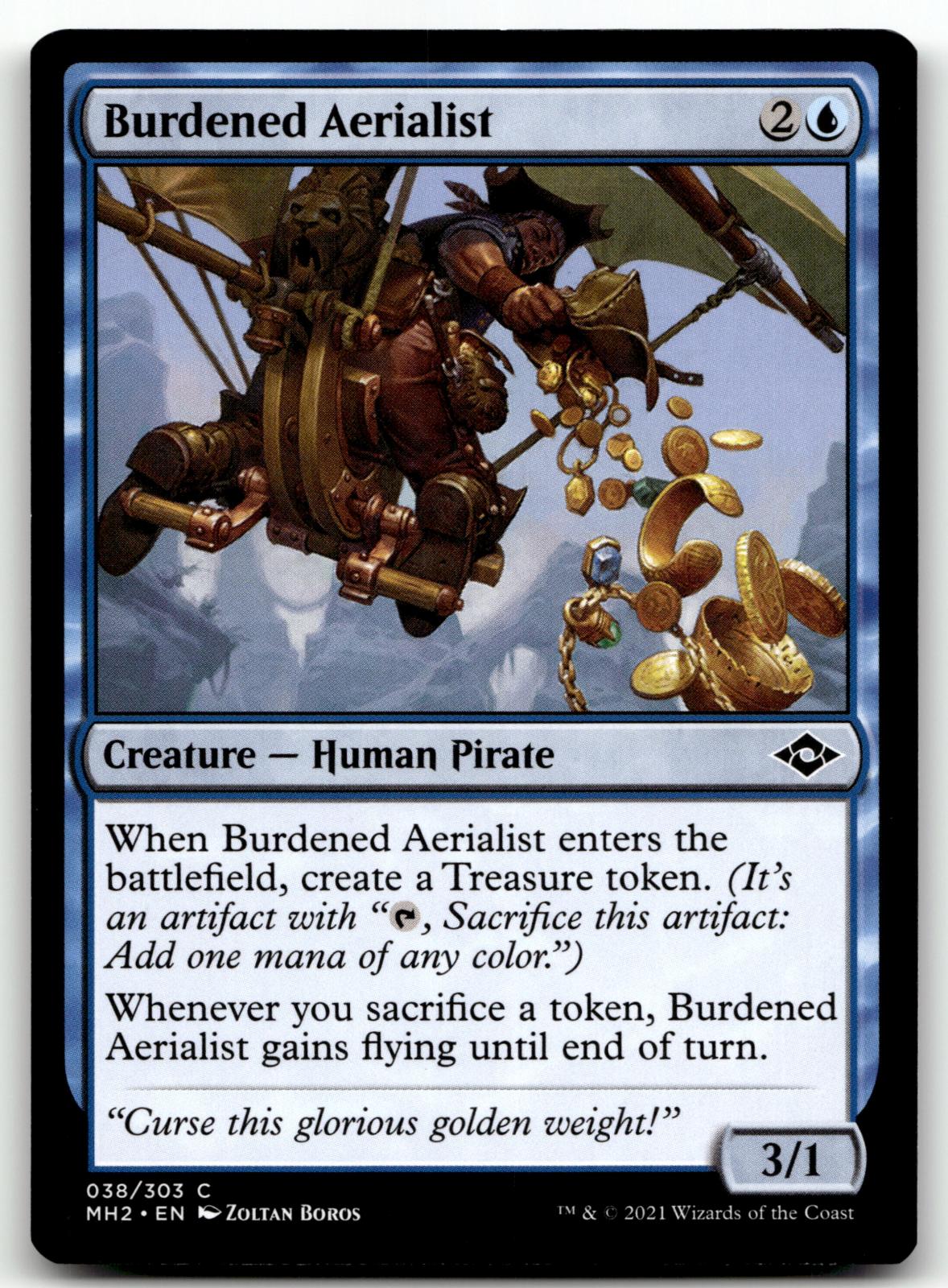 Burdened Aerialist 38 Common Modern Horizons 2 Magic: The Gathering Near Mint