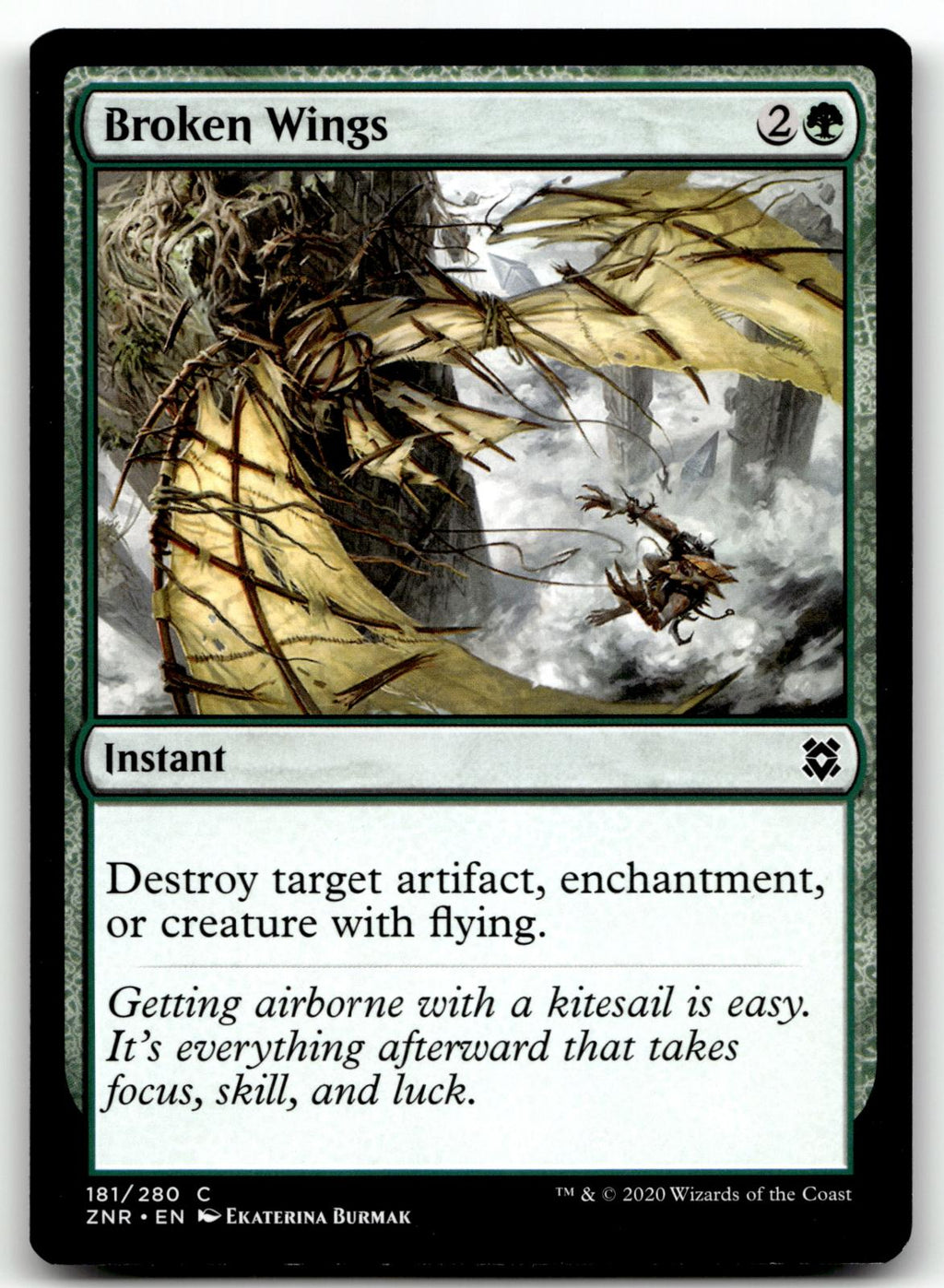 Broken Wings 181 Common Zendikar Rising Magic: The Gathering Near Mint
