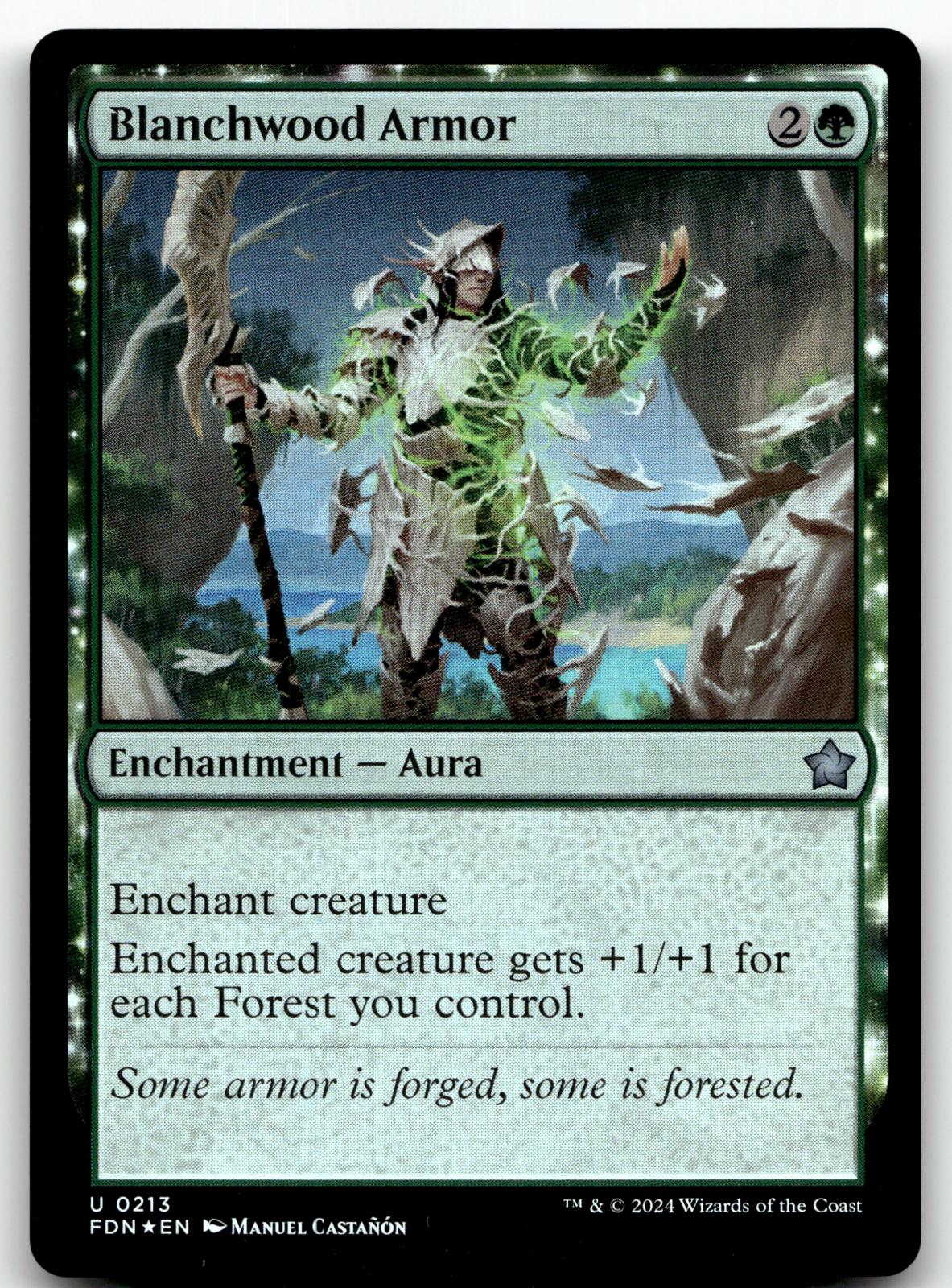 Blanchwood Armor 213 Uncommon Foundations Magic: The Gathering Foil Near Mint