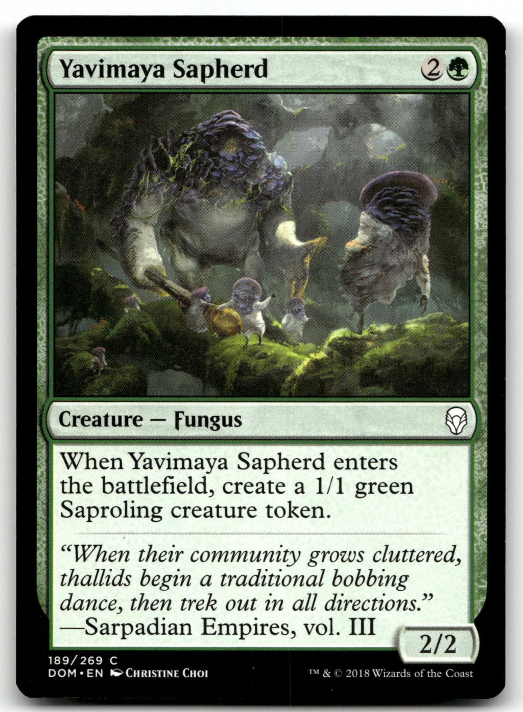 Yavimaya Sapherd 189 Common Dominaria Magic: The Gathering Near Mint