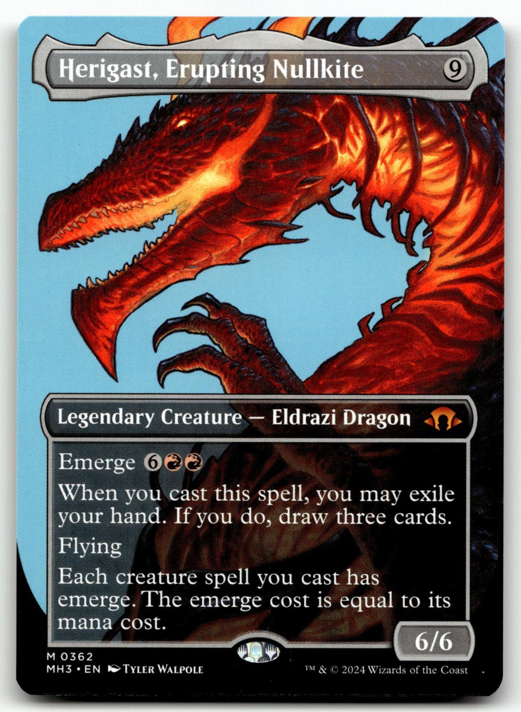 Herigast, Erupting Nullkite (Borderless) 362 Modern Horizons 3 Magic: The Gathering NM