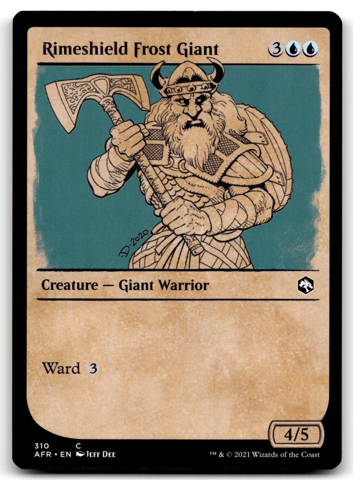 Rimeshield Frost Giant (Showcase) 310 Adventures in the Forgotten Realms Magic: The Gathering NM