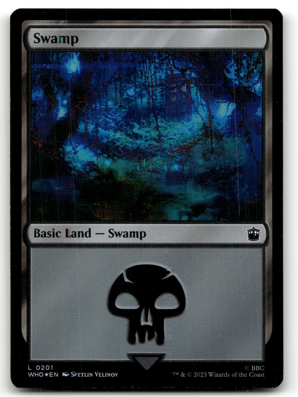 Swamp (0201) 201 Land Universes Beyond: Doctor Who Magic: The Gathering Foil NM