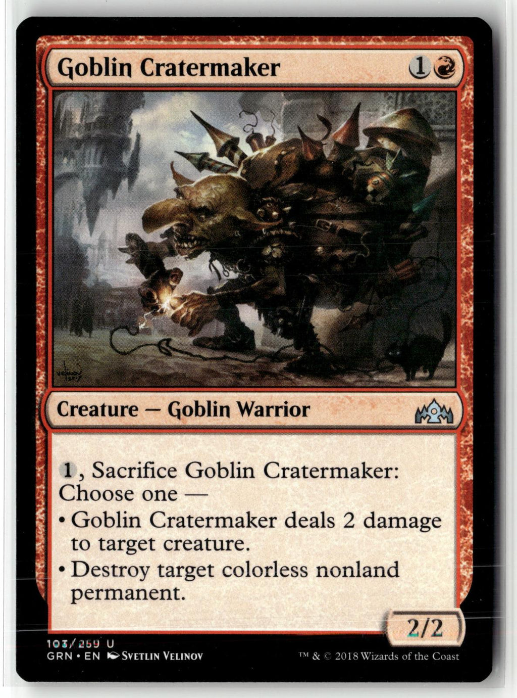 Goblin Cratermaker 103 Uncommon Guilds of Ravnica Magic: The Gathering Near Mint
