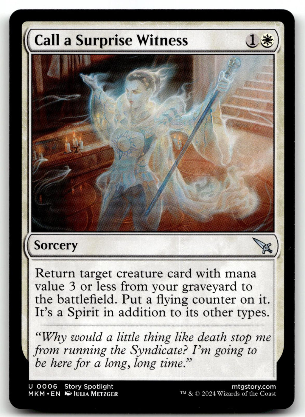 Call a Surprise Witness 6 Murders at Karlov Manor Magic: The Gathering NM