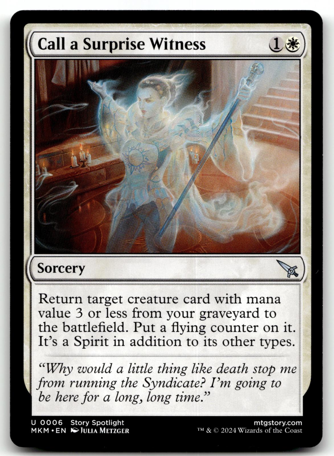 Call a Surprise Witness 6 Murders at Karlov Manor Magic: The Gathering NM