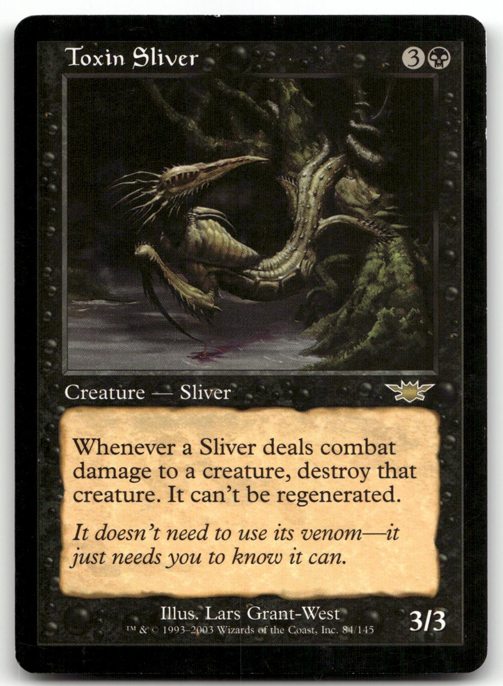 Toxin Sliver 84 Rare Legions Magic: The Gathering Near Mint