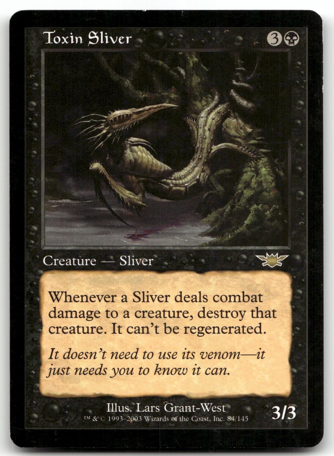 Toxin Sliver 84 Rare Legions Magic: The Gathering Near Mint