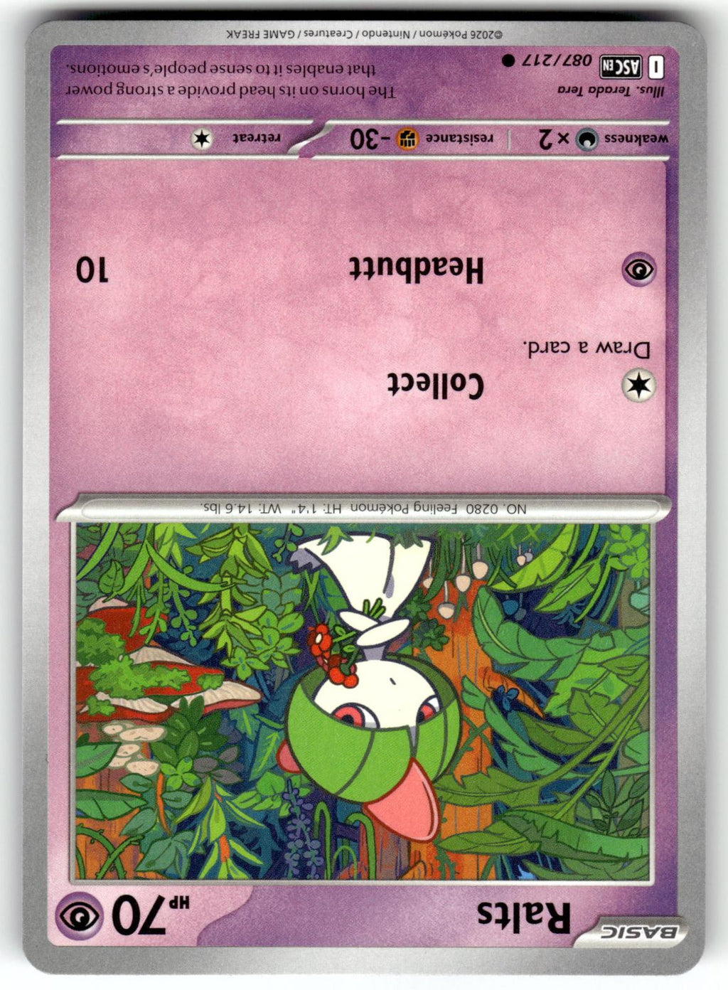 Ralts 087/217 Common Ascended Heroes Pokemon Near Mint