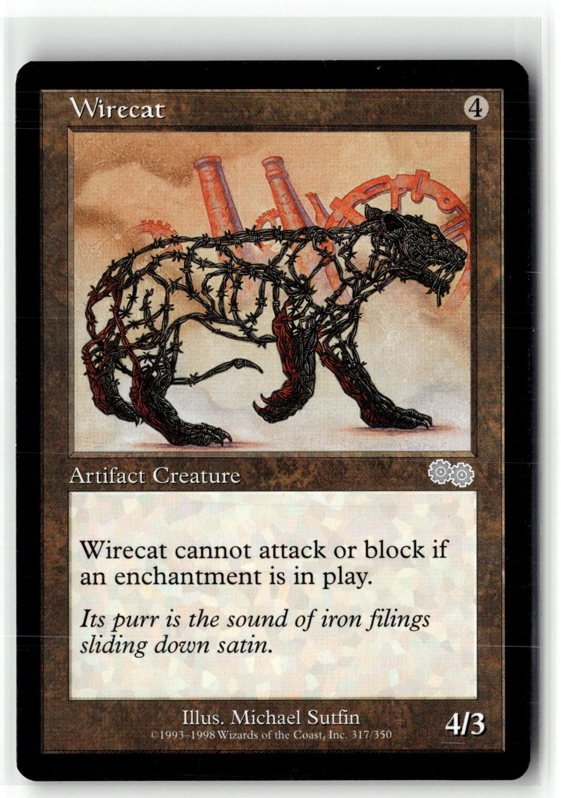 Wirecat 317 Uncommon Urza's Saga Magic: The Gathering Near Mint
