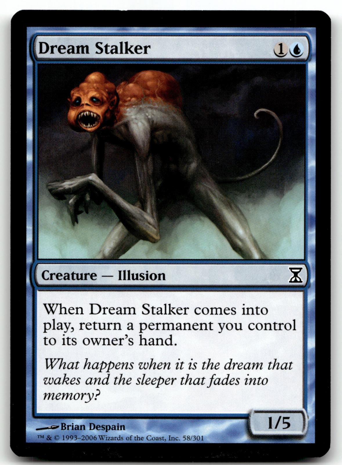 Dream Stalker 58 Common Time Spiral Magic: The Gathering Near Mint