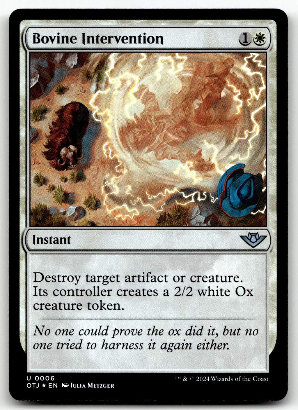 Bovine Intervention 6 Outlaws of Thunder Junction Magic: The Gathering Foil NM