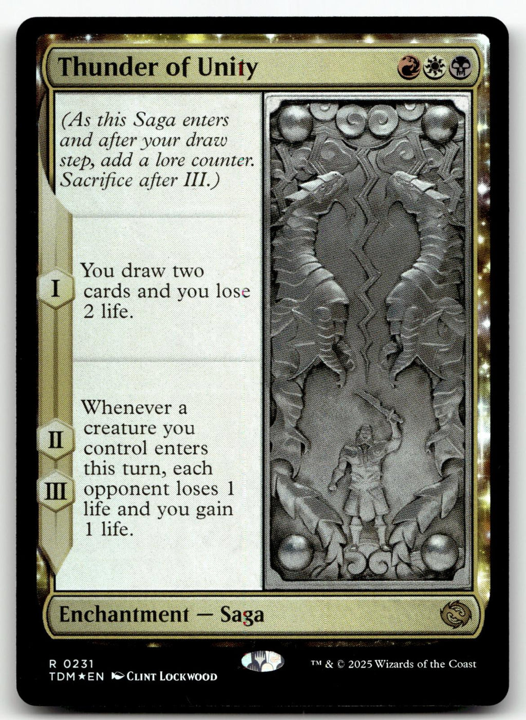 Thunder of Unity 231 Rare Tarkir: Dragonstorm Magic: The Gathering Foil NM