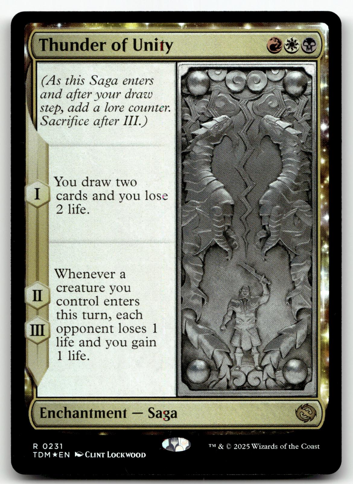 Thunder of Unity 231 Rare Tarkir: Dragonstorm Magic: The Gathering Foil NM