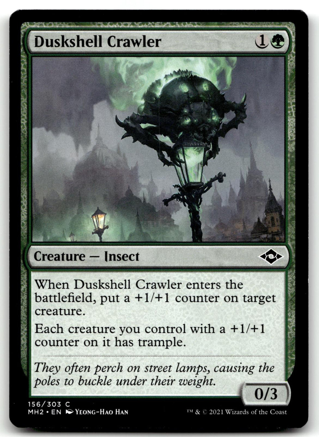 Duskshell Crawler 156 Common Modern Horizons 2 Magic: The Gathering Near Mint