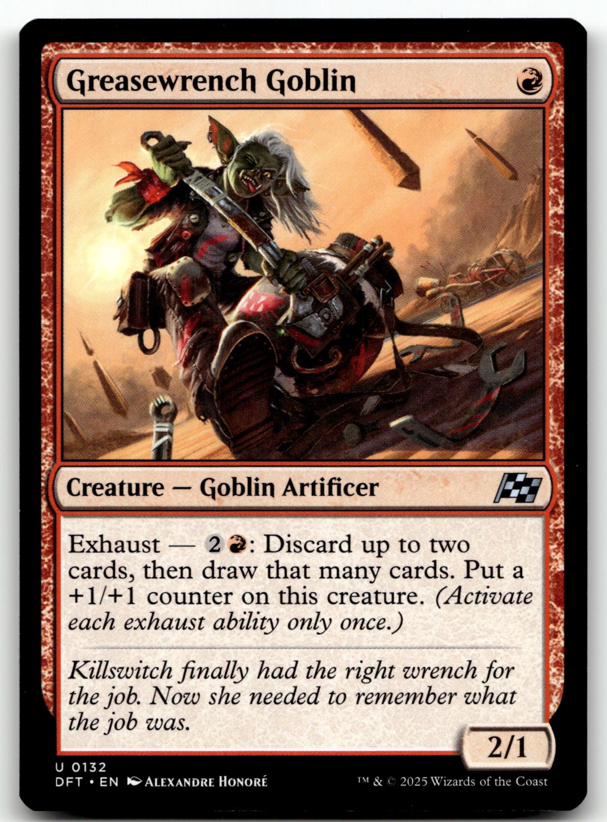 Greasewrench Goblin 132 Uncommon Aetherdrift Magic: The Gathering Near Mint