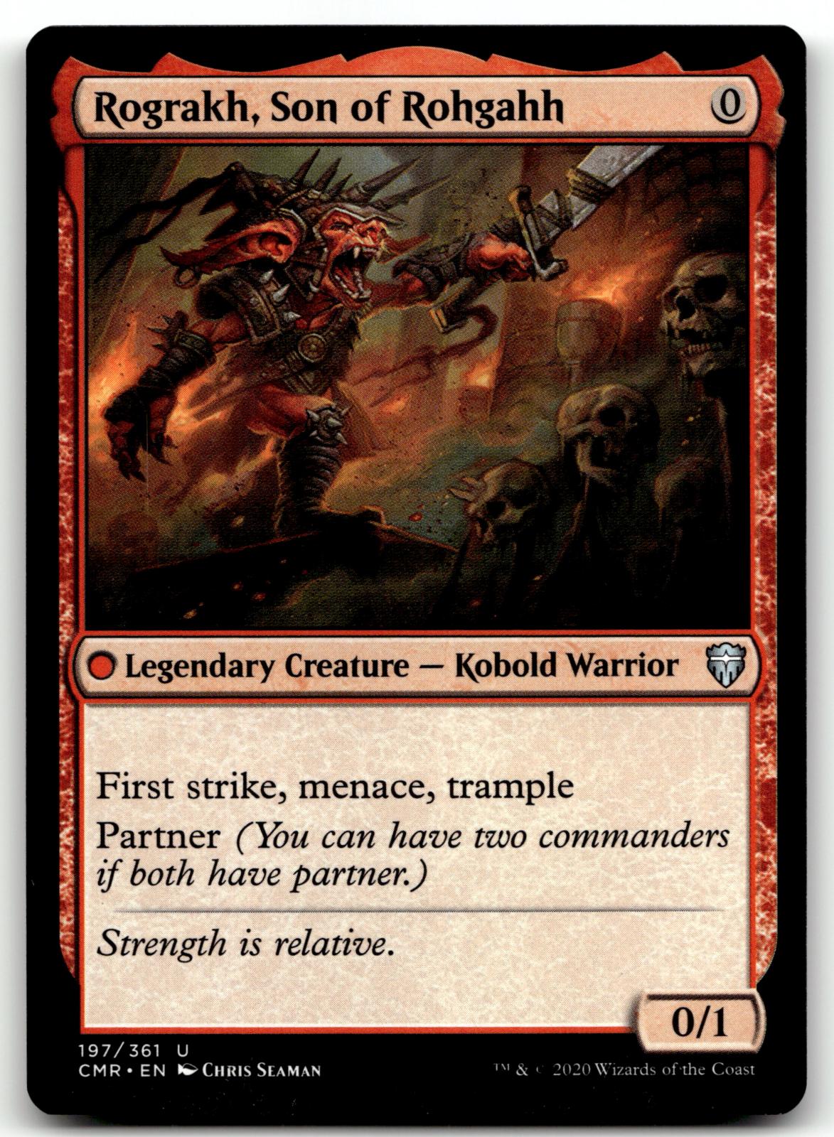 Rograkh, Son of Rohgahh 197 Uncommon Commander Legends Magic: The Gathering NM