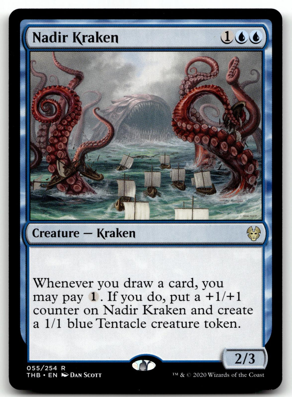 Nadir Kraken 55 Rare Theros Beyond Death Magic: The Gathering Near Mint