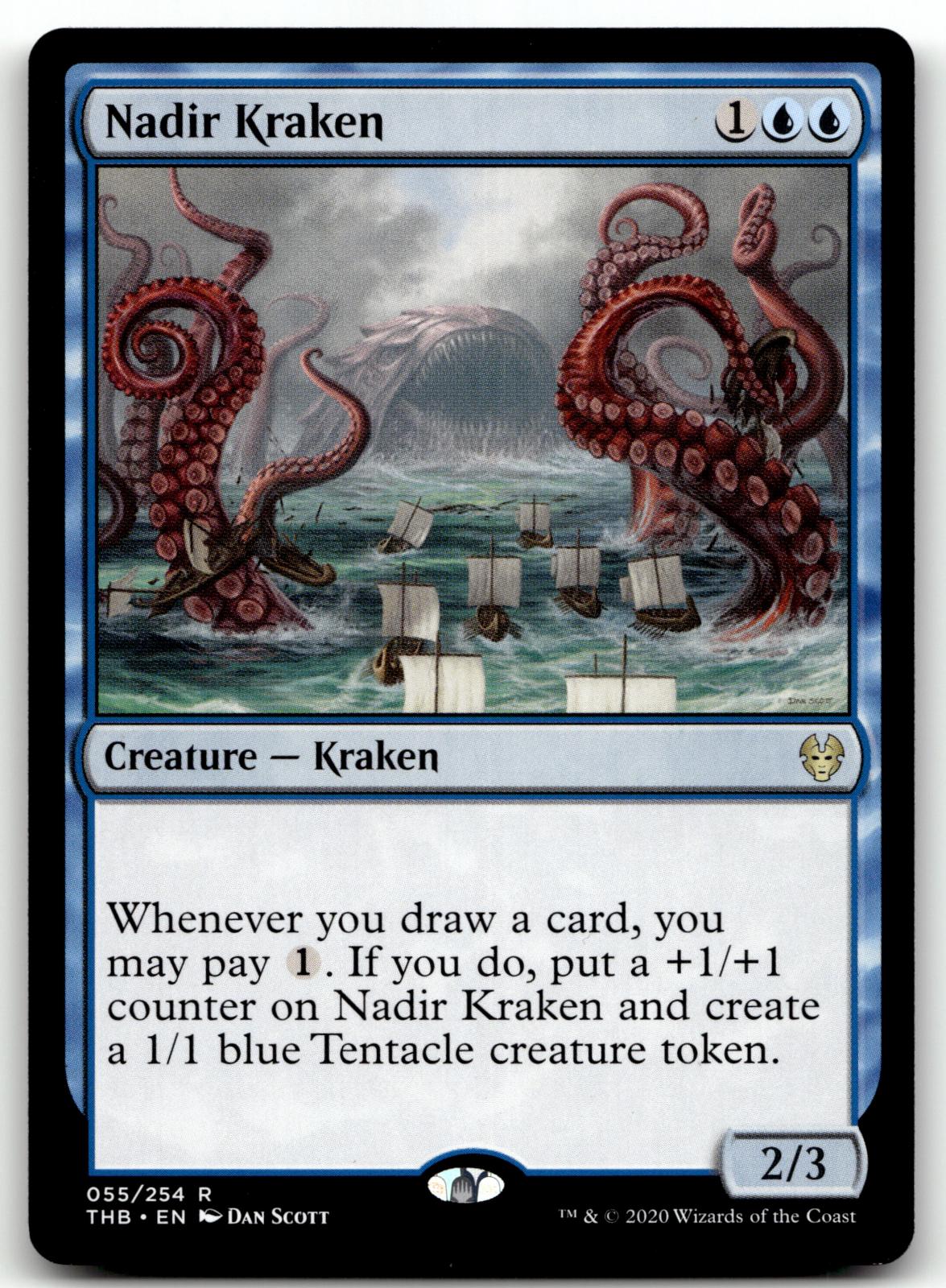 Nadir Kraken 55 Rare Theros Beyond Death Magic: The Gathering Near Mint