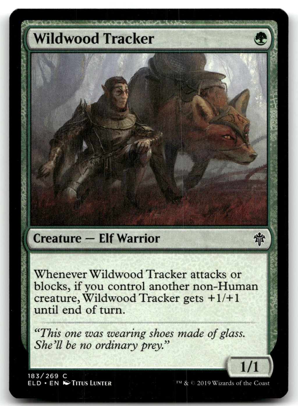 Wildwood Tracker 183 Common Throne of Eldraine Magic: The Gathering Near Mint