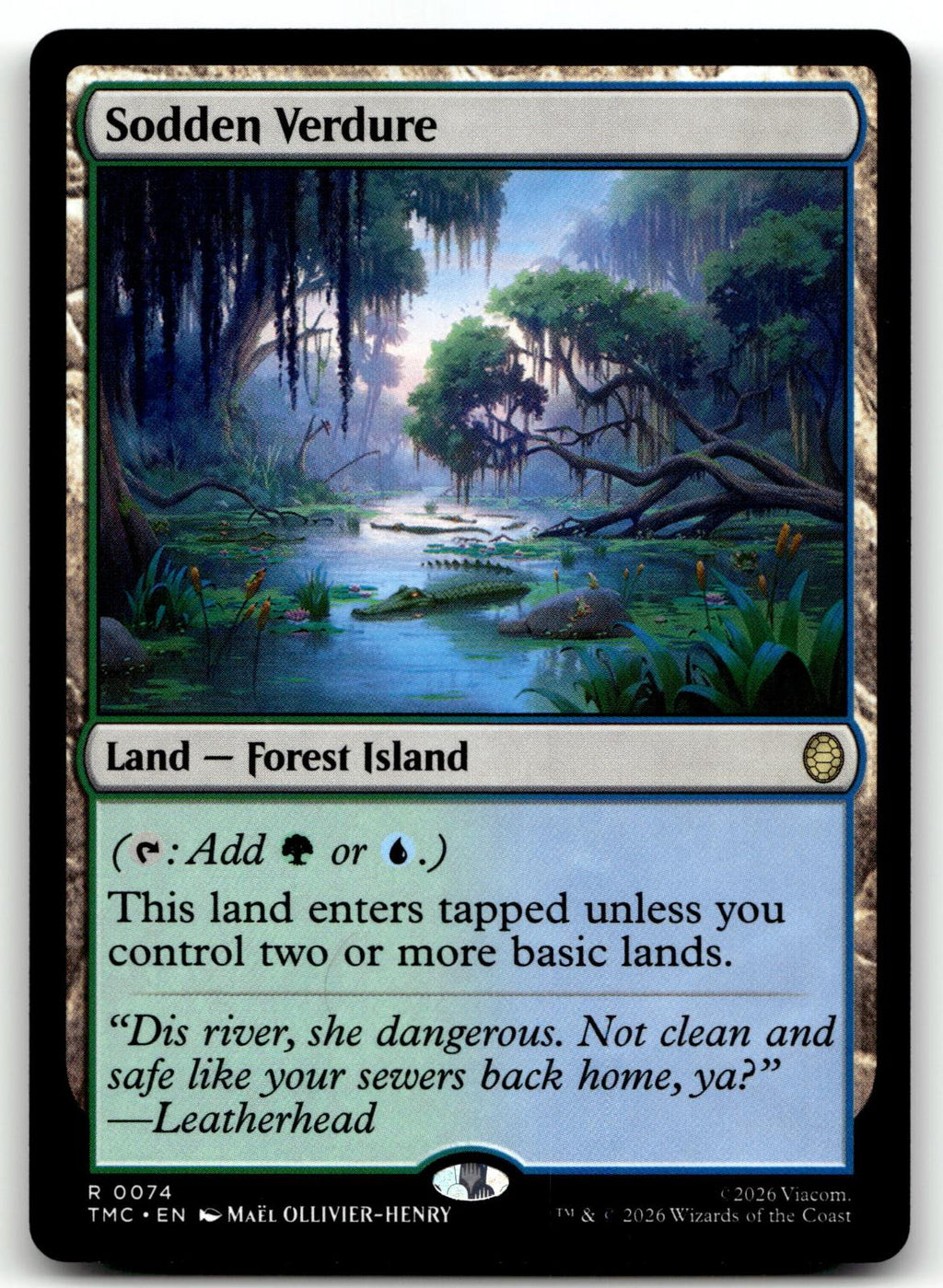 Sodden Verdure 74 Commander: Teenage Mutant Ninja Turtles Magic The Gathering NM