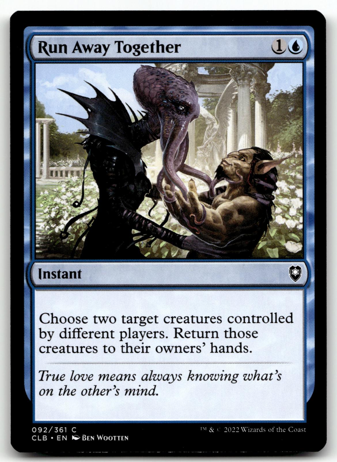 Run Away Together 92 Commander Legends: Battle for Baldur's Gate Magic: The Gathering NM