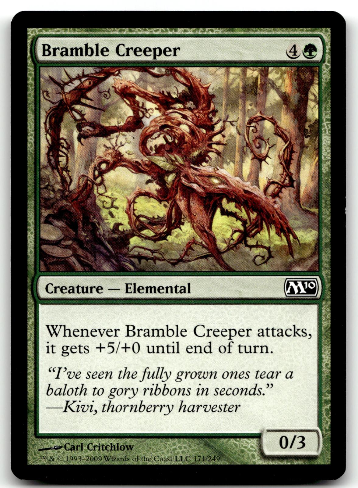 Bramble Creeper 171 Common Magic 2010 (M10) Magic: The Gathering Near Mint