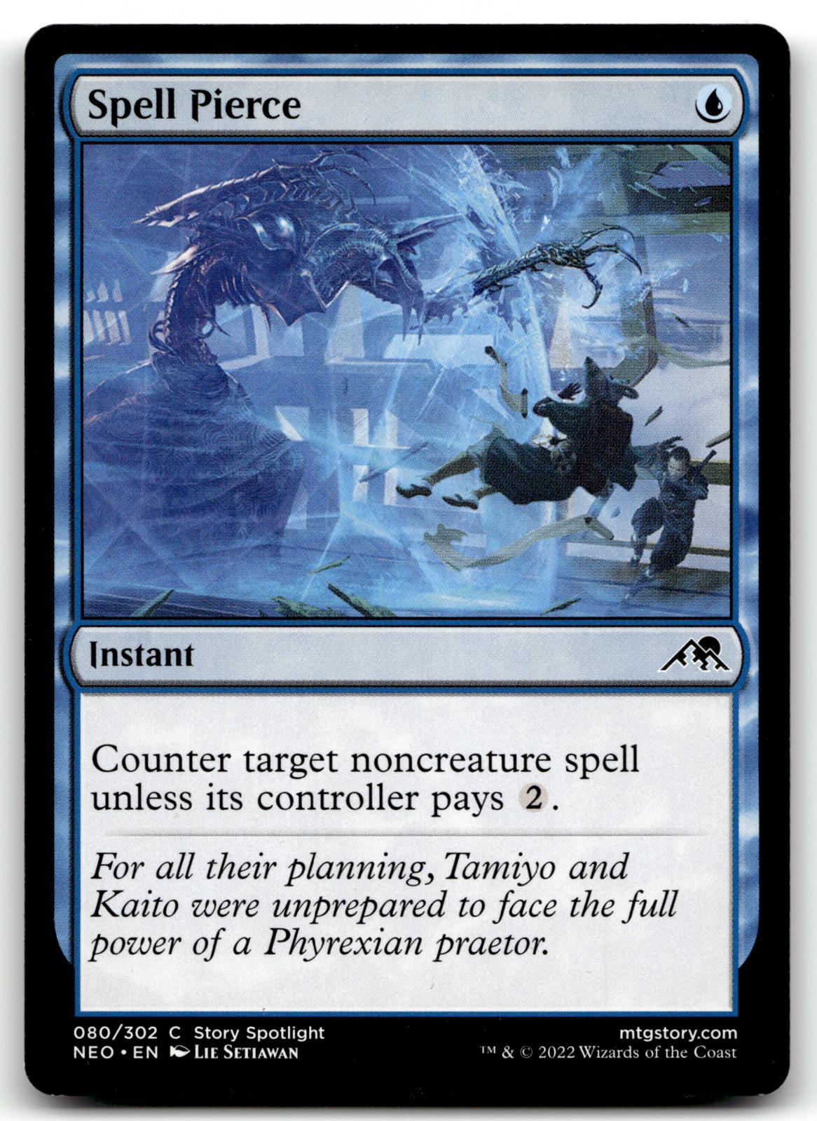 Spell Pierce 80 Common Kamigawa: Neon Dynasty Magic: The Gathering Near Mint