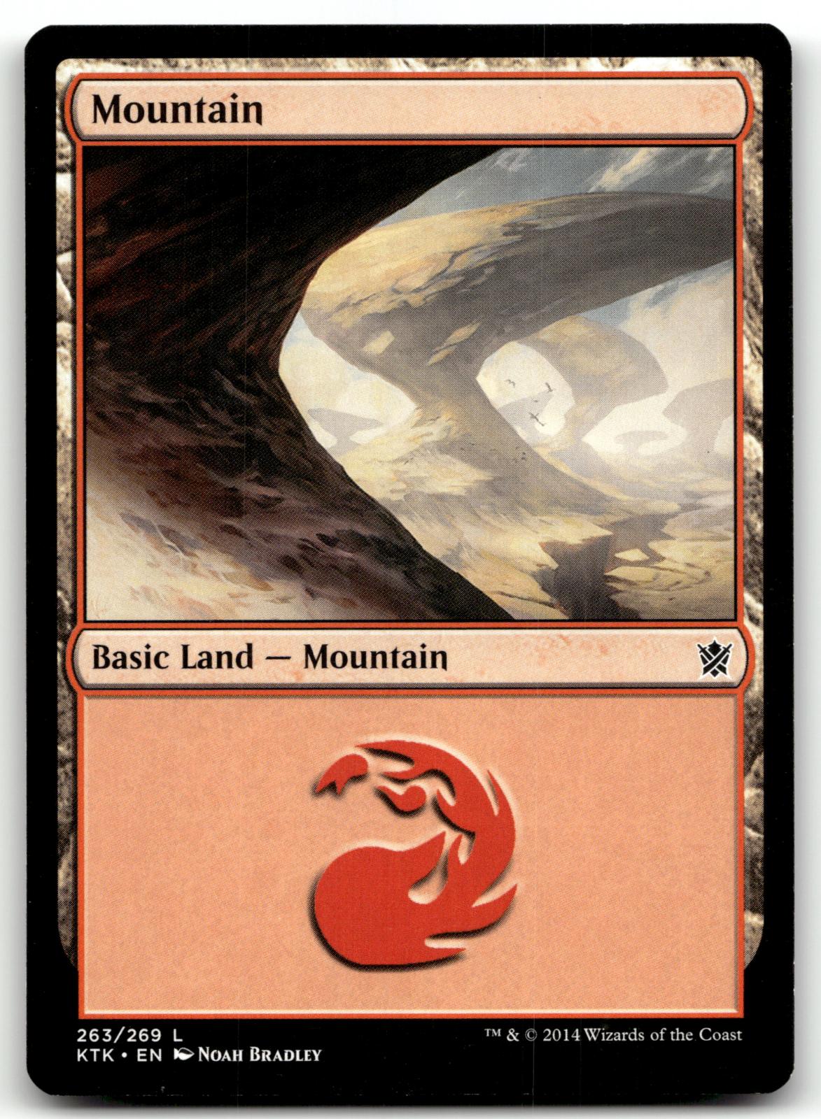 Mountain (263) 263 Land Khans of Tarkir Magic: The Gathering Near Mint