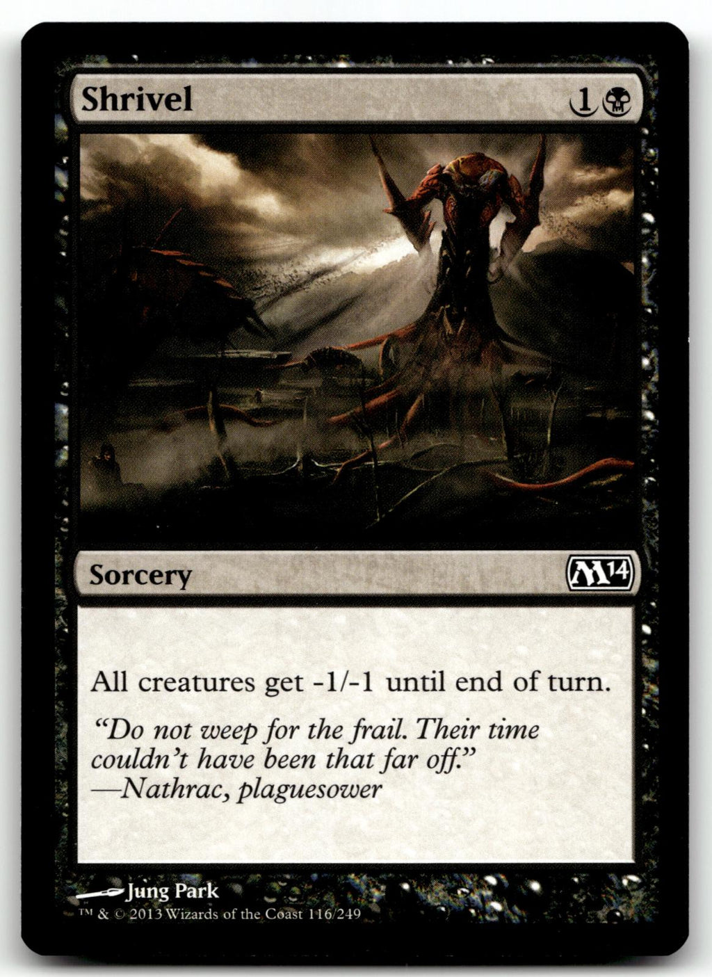 Shrivel 116 Common Magic 2014 (M14) Magic: The Gathering Near Mint