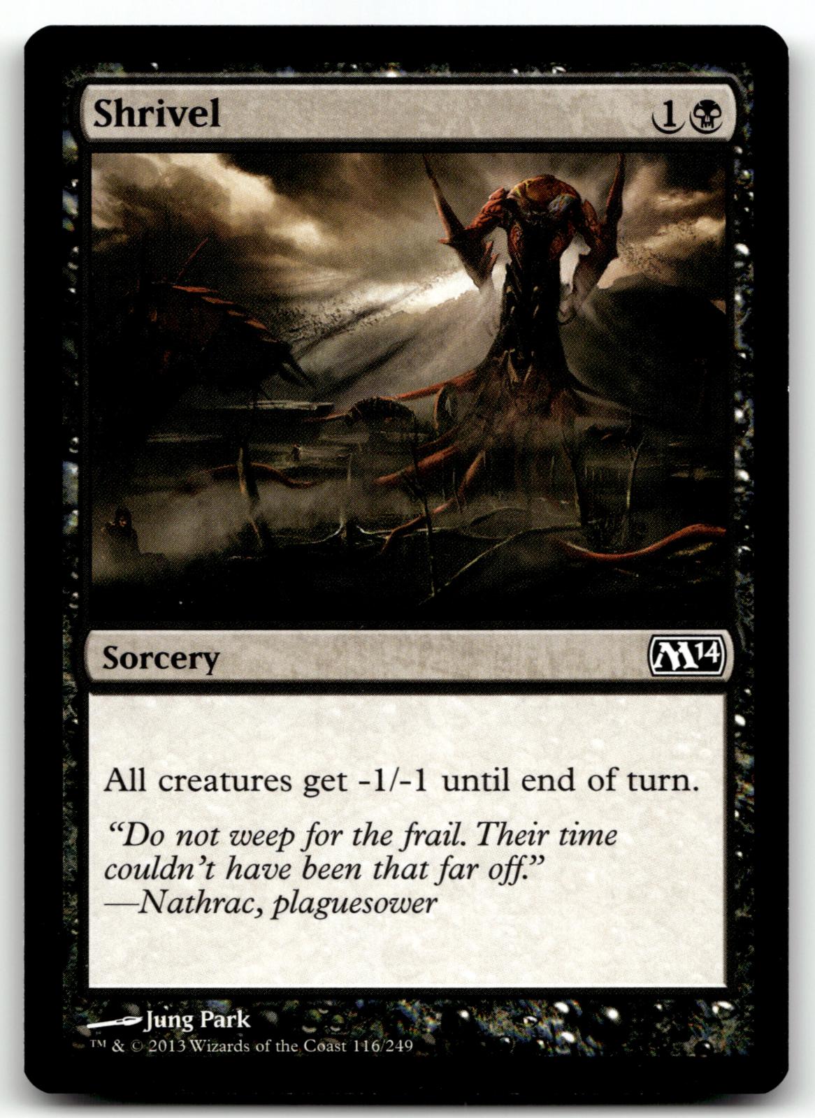 Shrivel 116 Common Magic 2014 (M14) Magic: The Gathering Near Mint