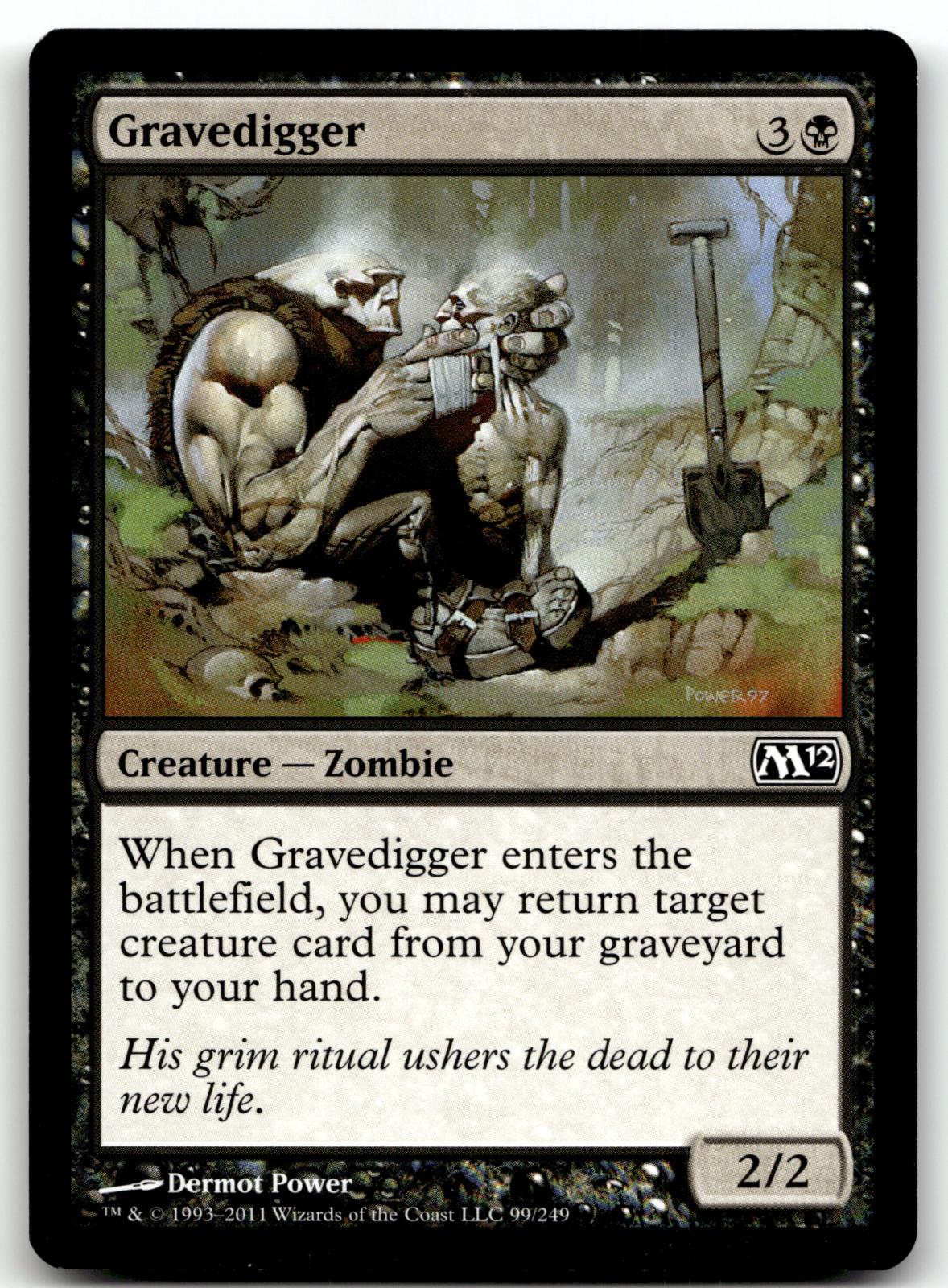 Gravedigger 99 Common Magic 2012 (M12) Magic: The Gathering Near Mint