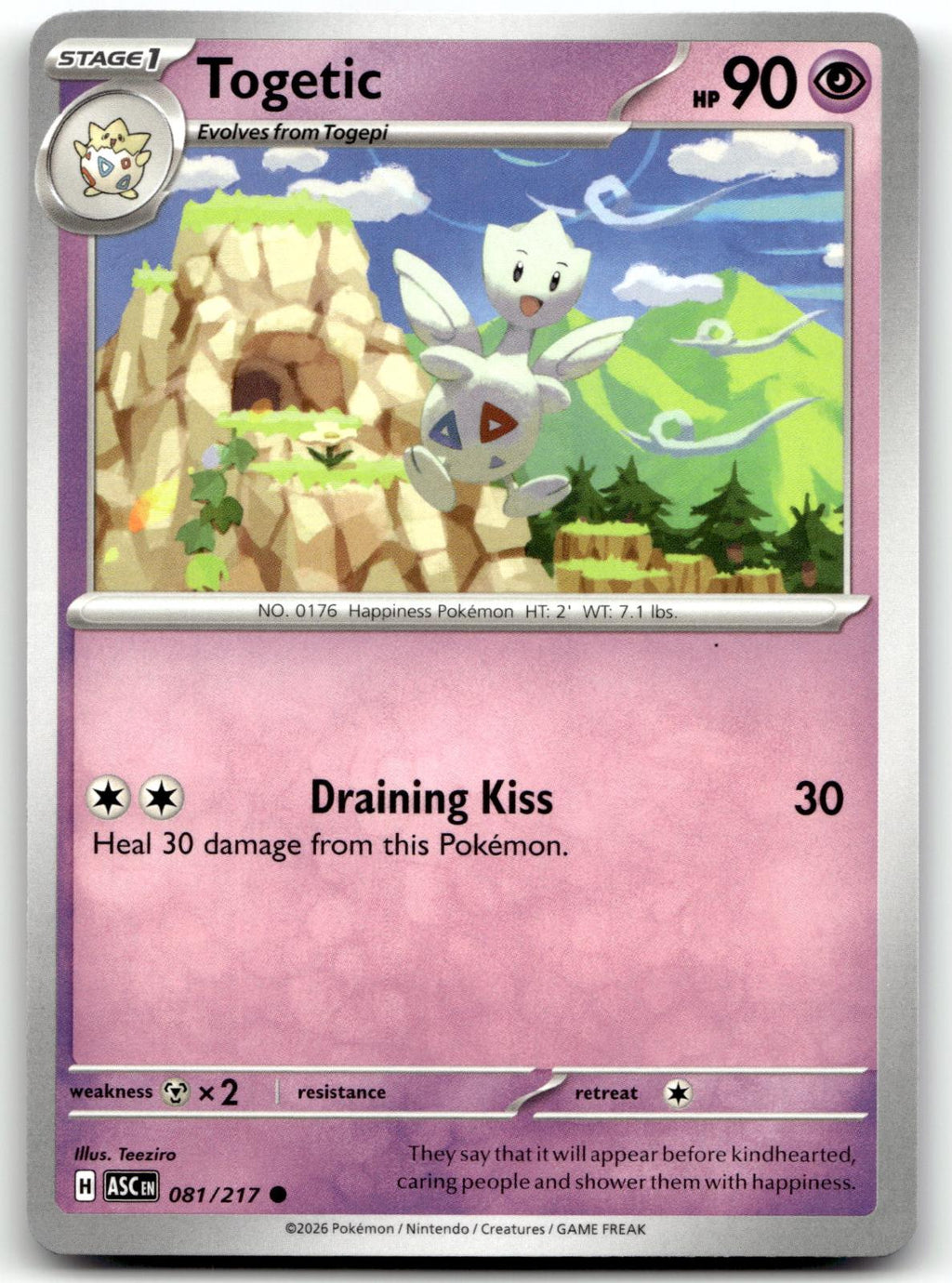 Togetic 081/217 Common Ascended Heroes Pokemon Near Mint