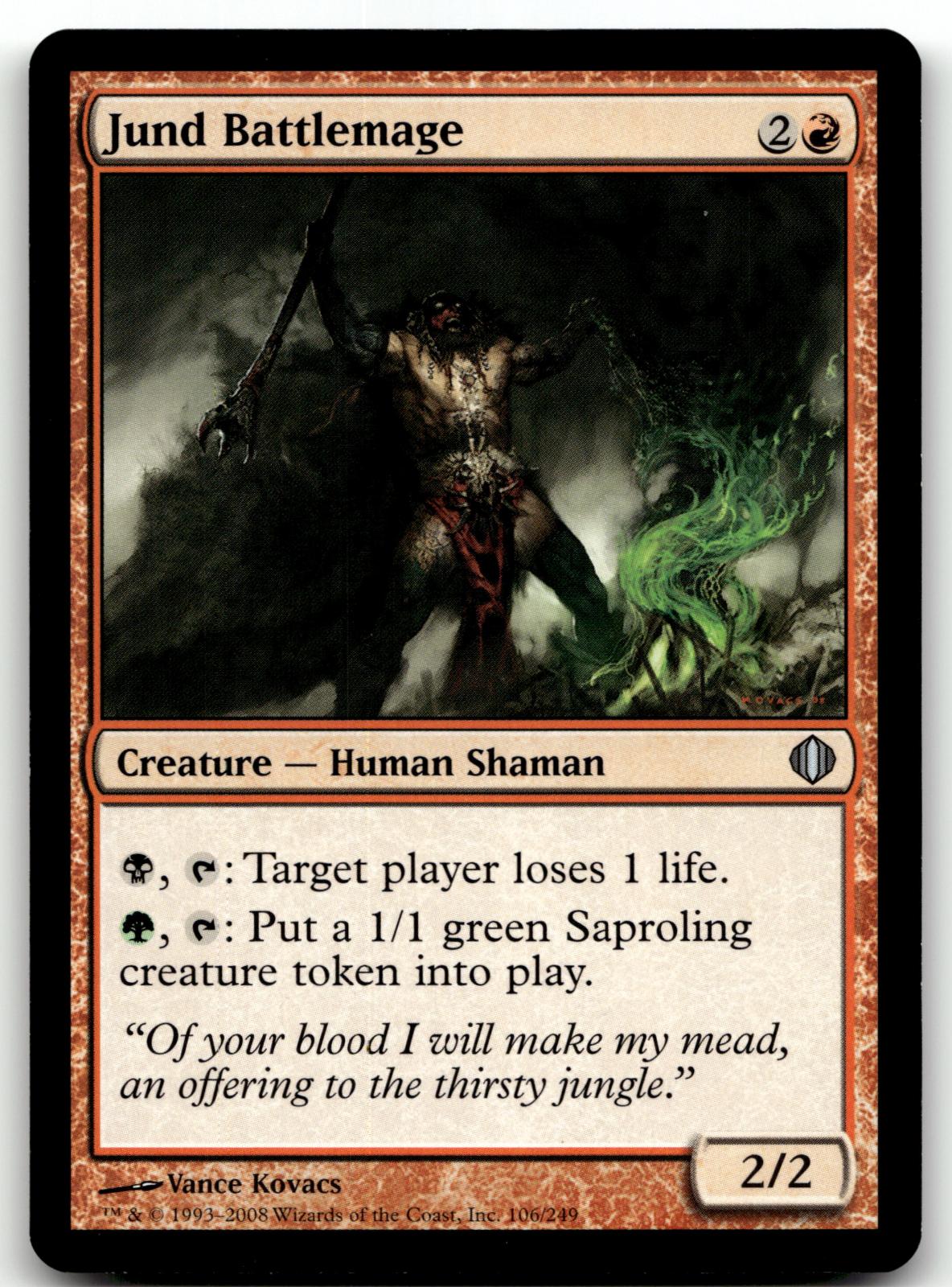 Jund Battlemage 106 Uncommon Shards of Alara Magic: The Gathering Near Mint